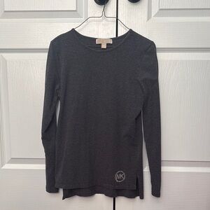 Michael Kors Dark Gray Long Sleeve Top